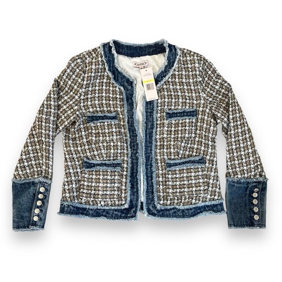 🚨SOLD🚨 NWT Nanette Lepora Chic Tweed & Denim Contrast Jacket - Picture 2 of 7